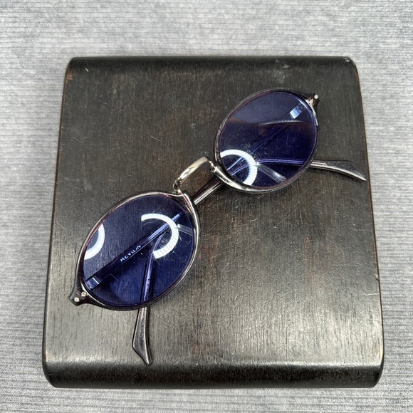 Revlon Vintage Oval Sunglasses Purple Burgundy Frame Blue Tint Lenses Retro 90s main image 6